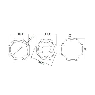 Adattatore stella ø 60 bonfanti