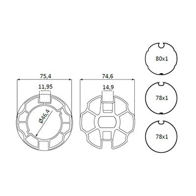 Ogive adapter ø 78