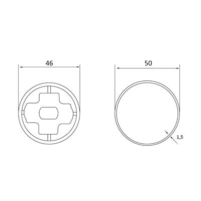 Round adapter ø 50