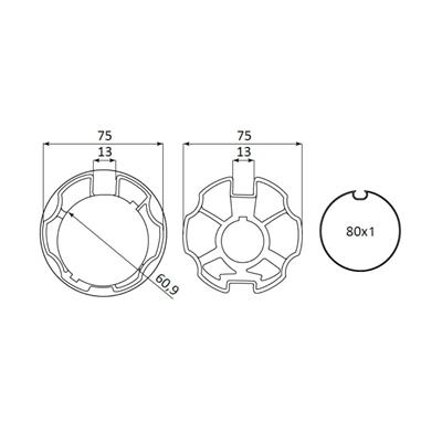 Ogive adapter ø 78