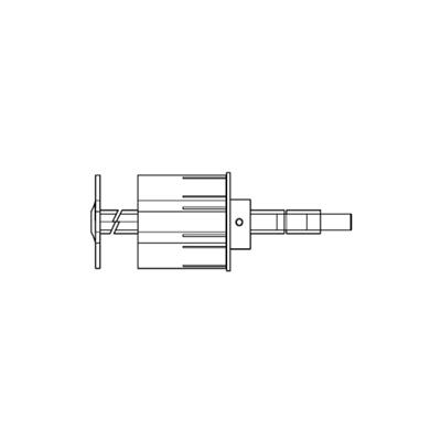  ø60 octagonal telescopic cap for roller, L 195 mm