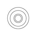 Cuscinetto in  nylon 40mm, foro interno 12mm